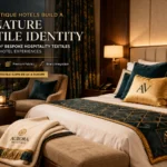 Bespoke hospitality Nilstar textiles used in boutique hotel interior design in the UK