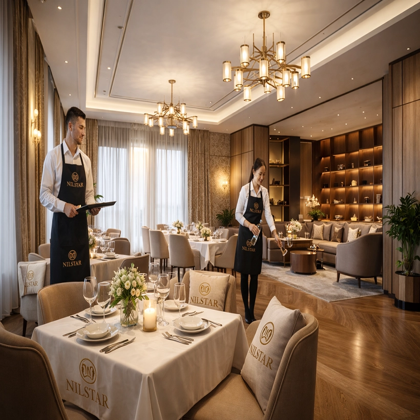 Hospitality textile supplier for hotels and restaurants – bespoke table linens, runners and cushions